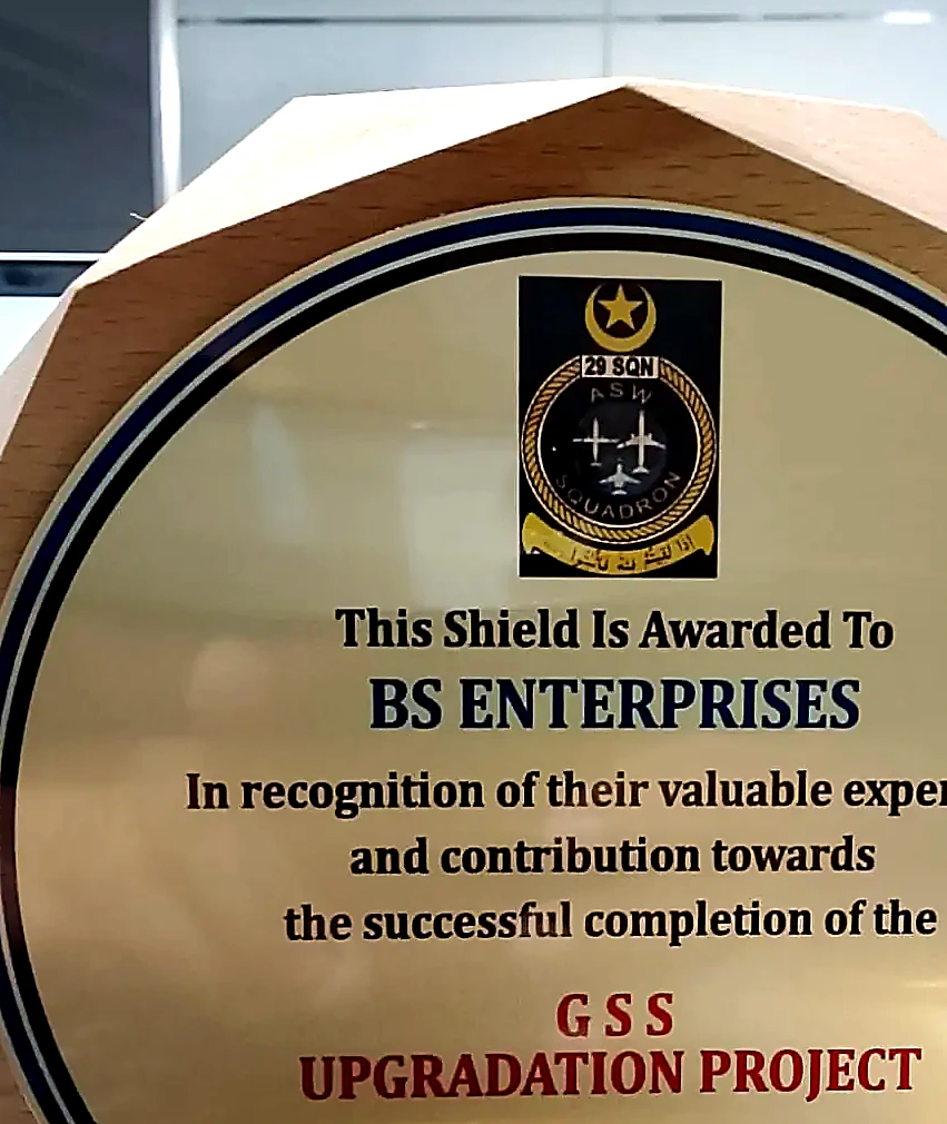 Enhanced BS Enterprises project recognition shield